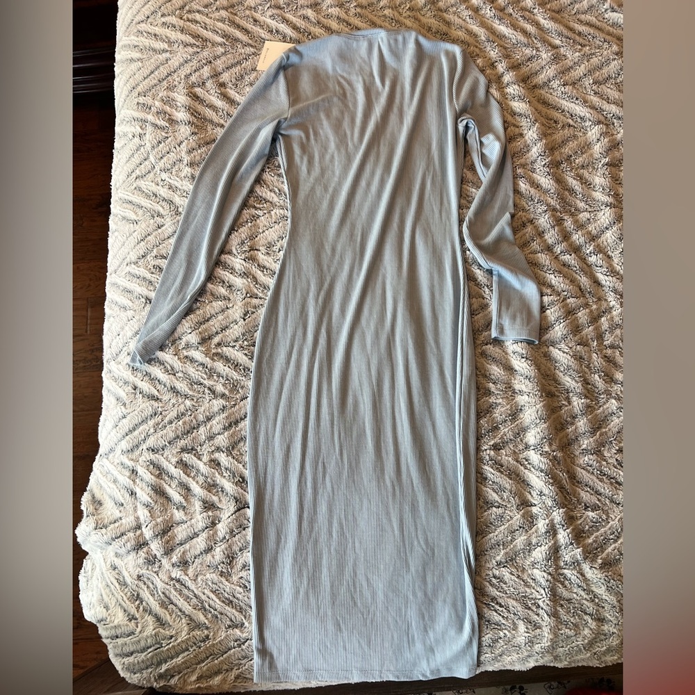 Hello Molly Light Blue Long Sleeve Dress